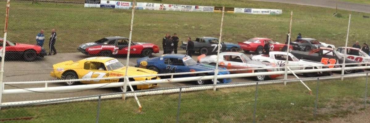 Racers prepare for an event at Kings Park Speedway.