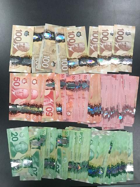 $7,800 in cash was seized in Lindsay as part of a drug investigation.