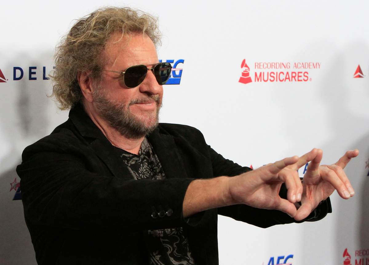 Sammy Hagar arrives for the 2020 MusiCares Person of The Year gala at the Convention Center in Los Angeles, Calif., on Jan. 24, 2020.