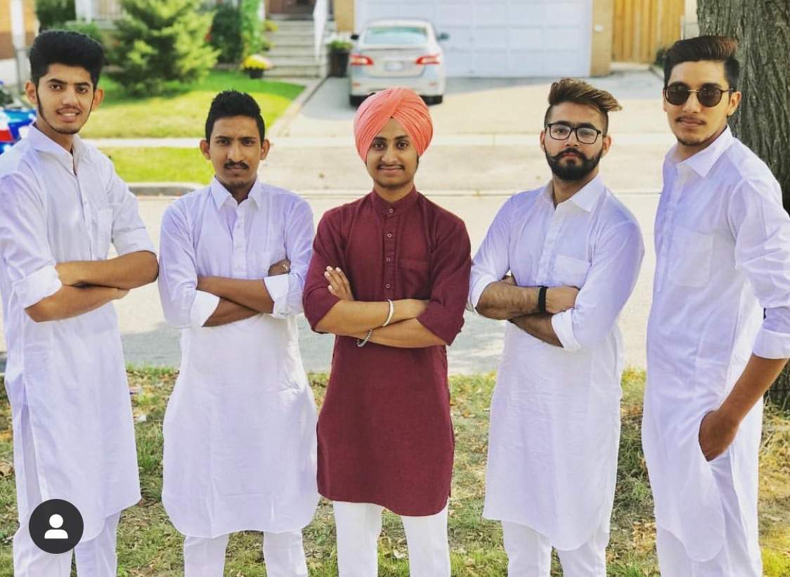 Sidharth Assija (right) is seen with Anurag Anurag (left) and friends.