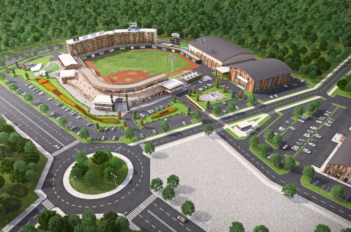 A rendering of the new baseball field in Spruce Grove, Alta., for the Edmonton Prospects. 