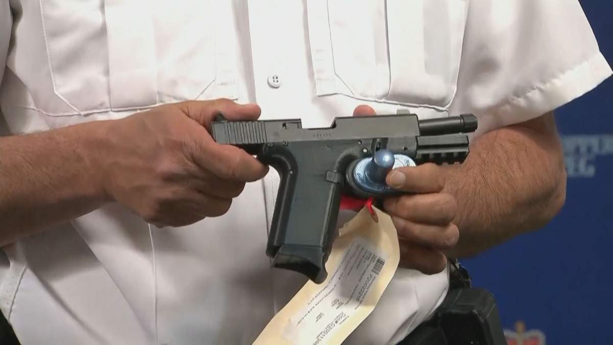The Glock 19 Winnipeg police say was built using a 3D printer.