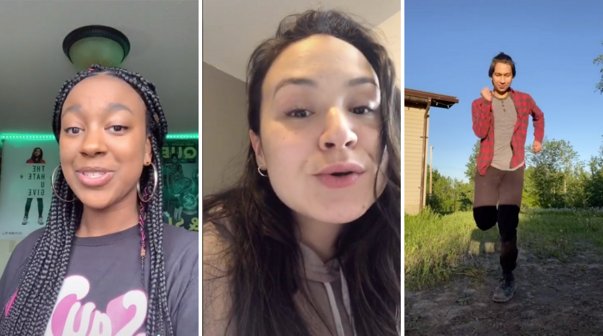 Myah Elliott, Isabelle Chapadeau and Solomon Harper have built large audiences on TikTok.