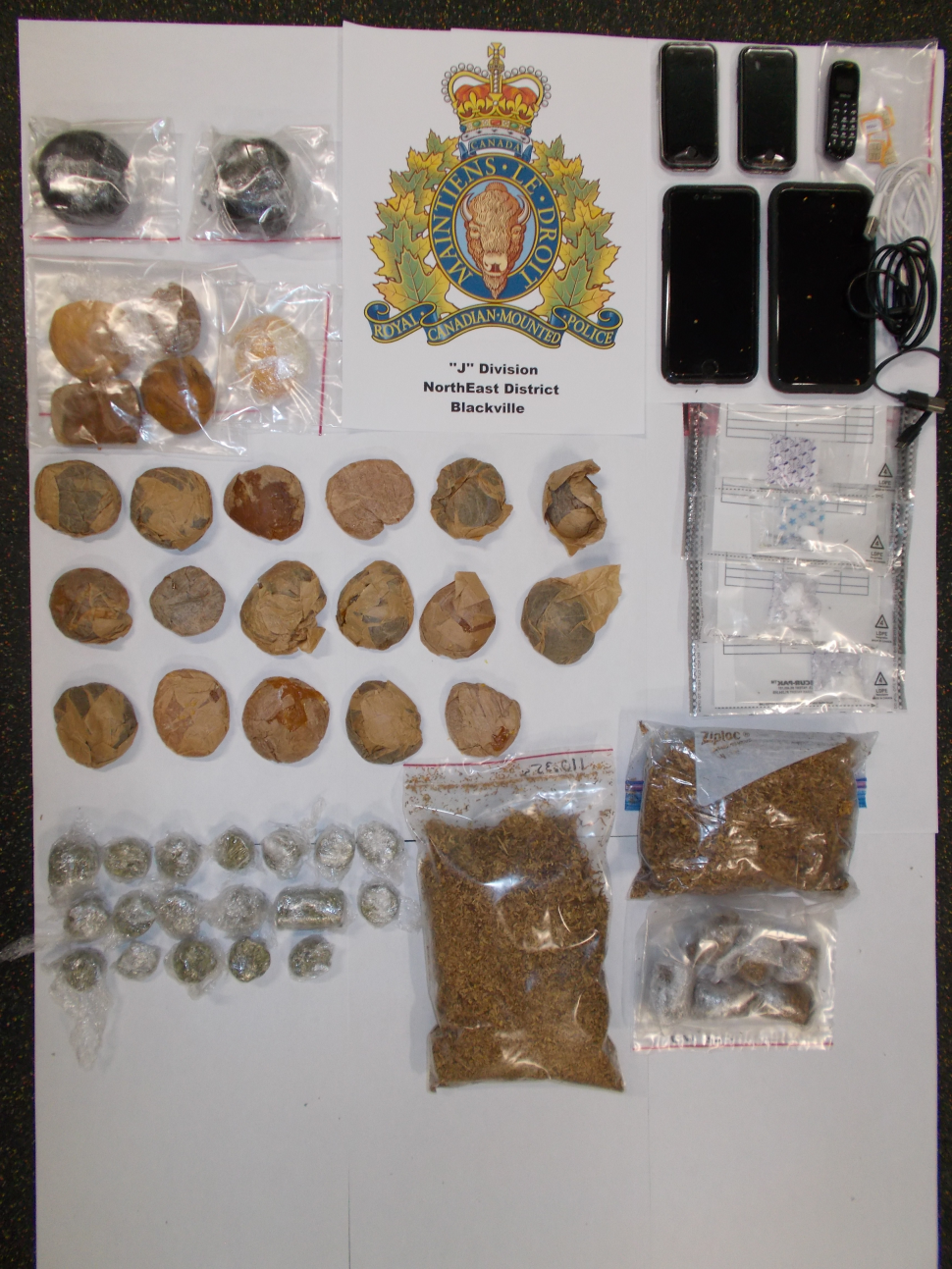 New Brunswick RCMP say they believe these items were meant to be smuggled into the Atlantic Institution near Renous, N.B.