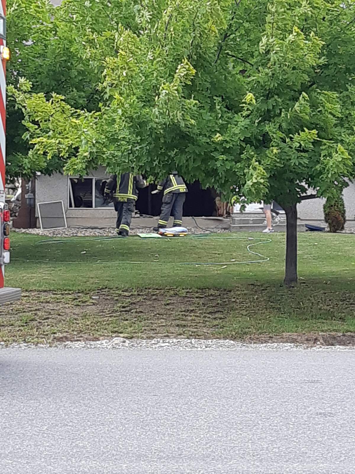 RCMP in Vernon are investigating what led to a car crashing into a home on Scott Road Tuesday evening.