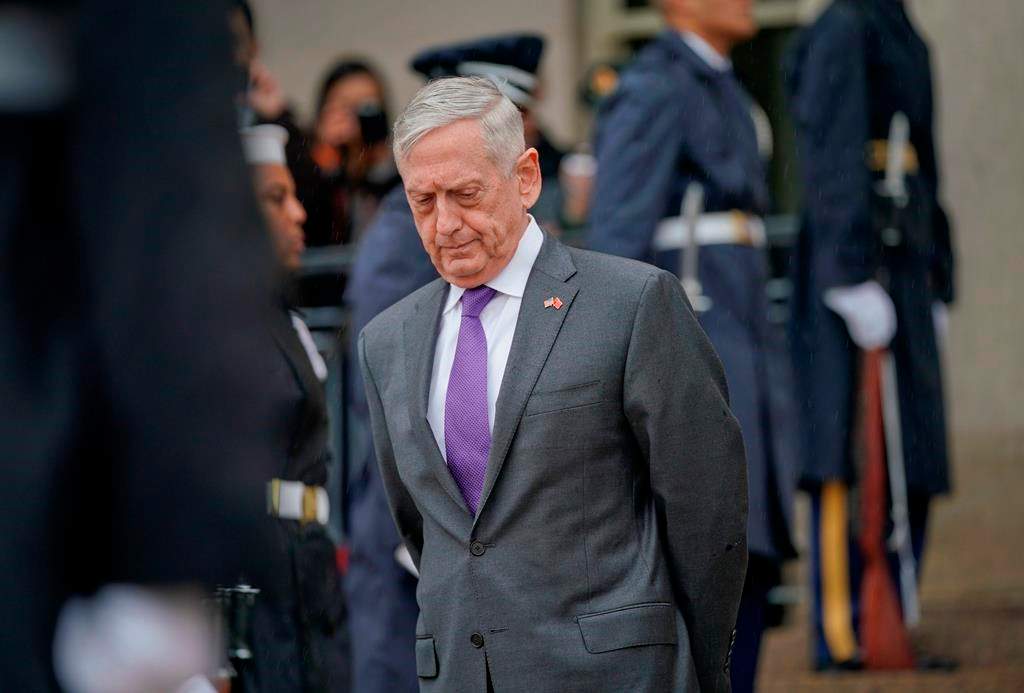 Jim Mattis in 2018 when he was still Secretary of Defence.