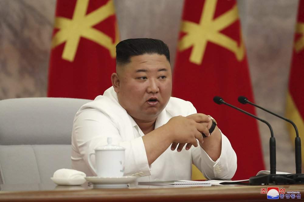 In this photo provided by the North Korean government, North Korean leader Kim Jong Un attends a Politburo meeting of the Central Committee of the Workers’ Party of Korea in Pyongyang, North Korea Thursday, July 2, 2020.
