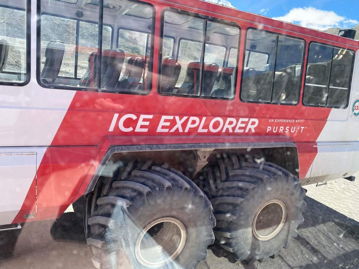 Picture taken at the Columbia Icefield in Alberta Saturday, July 18, 2020, the same day an off-road bus rolled, killing three people and injuring several others.