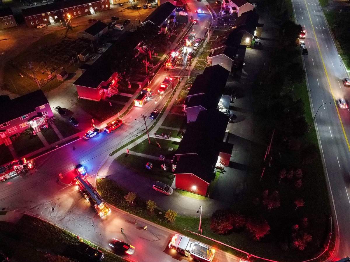 Saint John Fire Service says that at one point all on-duty firefighters responded to the blaze in the Crescent Valley neighbourhood.