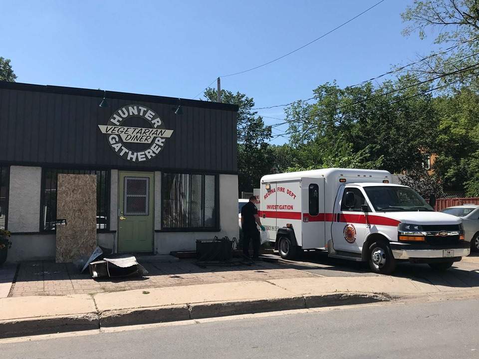 Regina fire are still on scene as of 12 p.m. Thursday.
