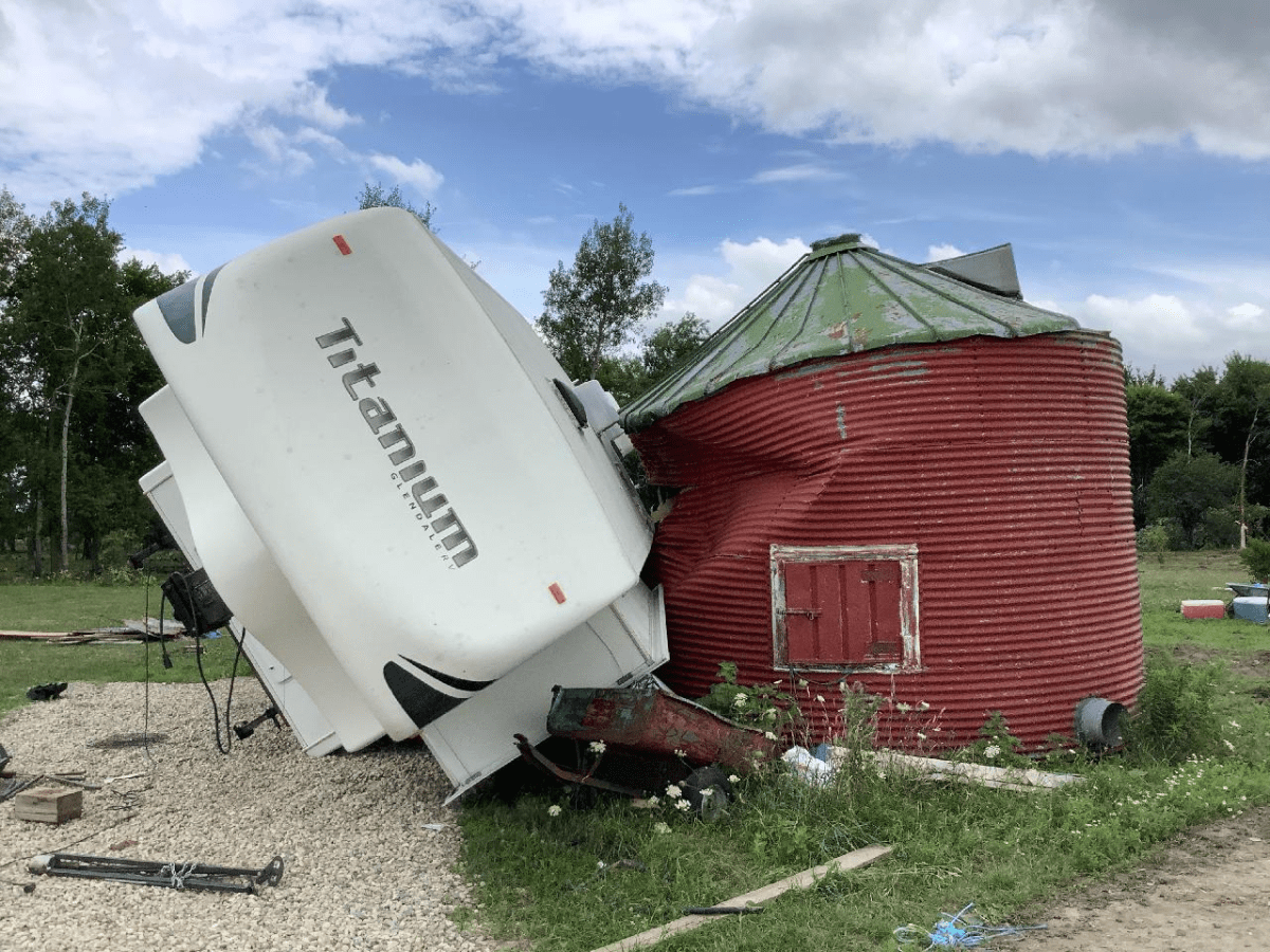 Damage from an EF1 tornado in Gads Hill, Ont., a small community about 10 kilometres north of Stratford. The twister touched down July 19, 2020.
