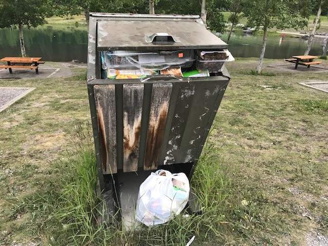 Alberta Parks says there’s been an increase in the improper disposal of garbage in parks lately.