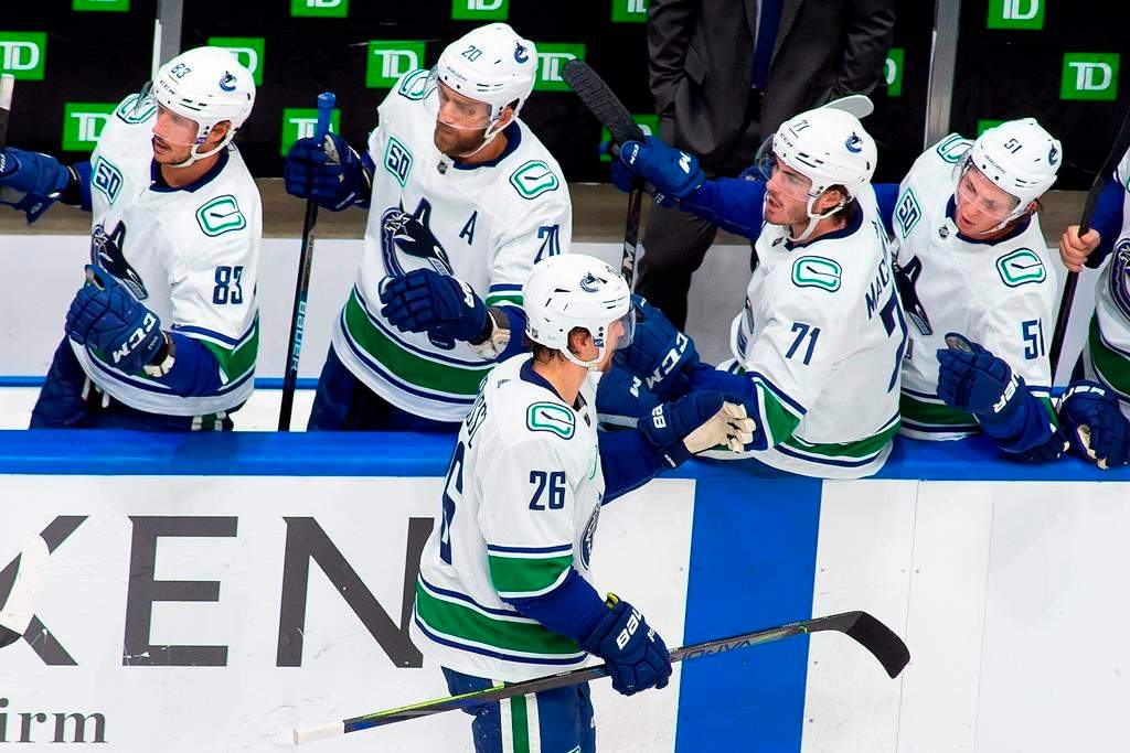 The Vancouver Canucks have won Game 6 against the St. Louis Blues.THE CANADIAN PRESS/Codie McLachlan.