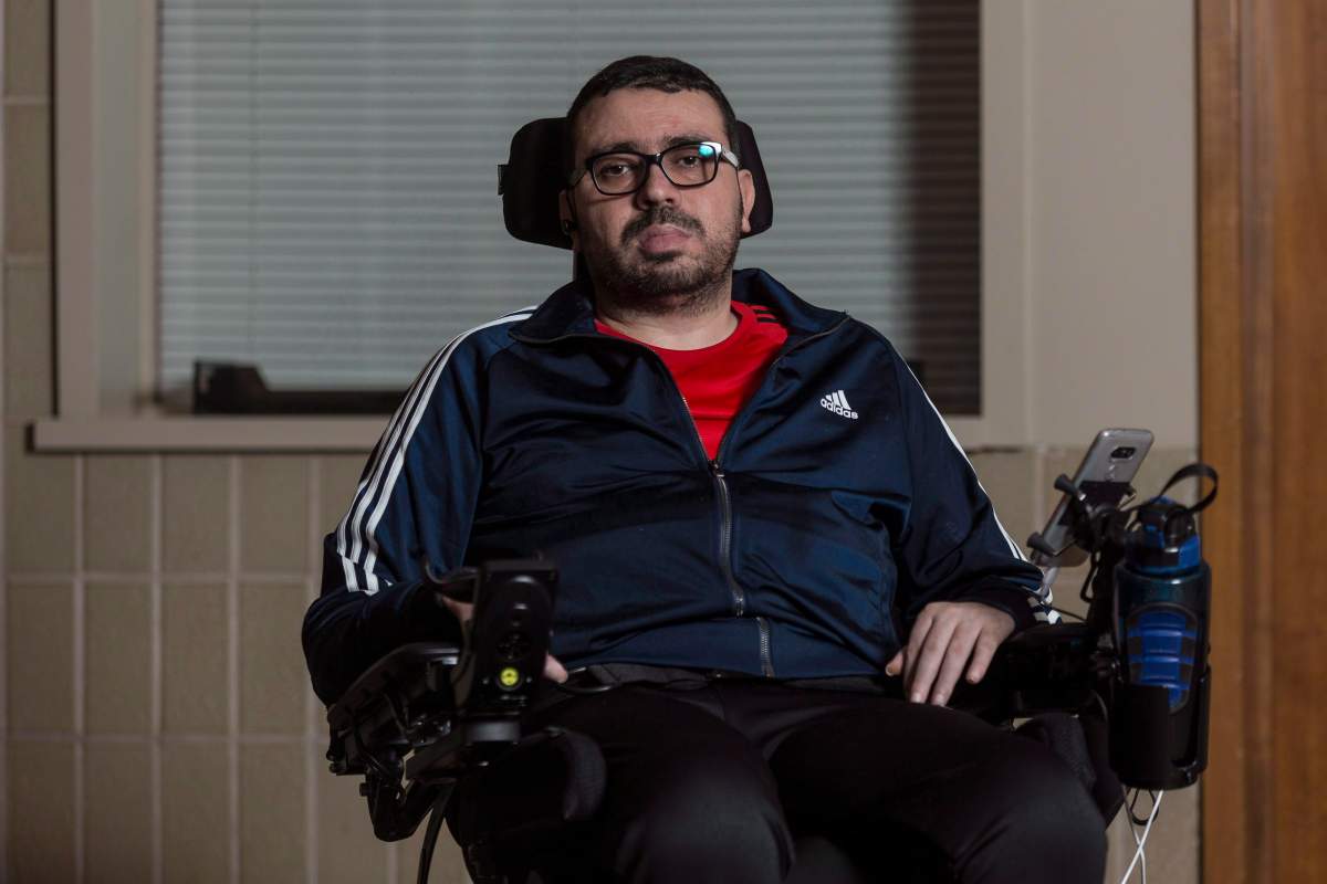 Aymen Derbali poses for a photo in Quebec City on Wednesday, Dec. 27, 2017. 
