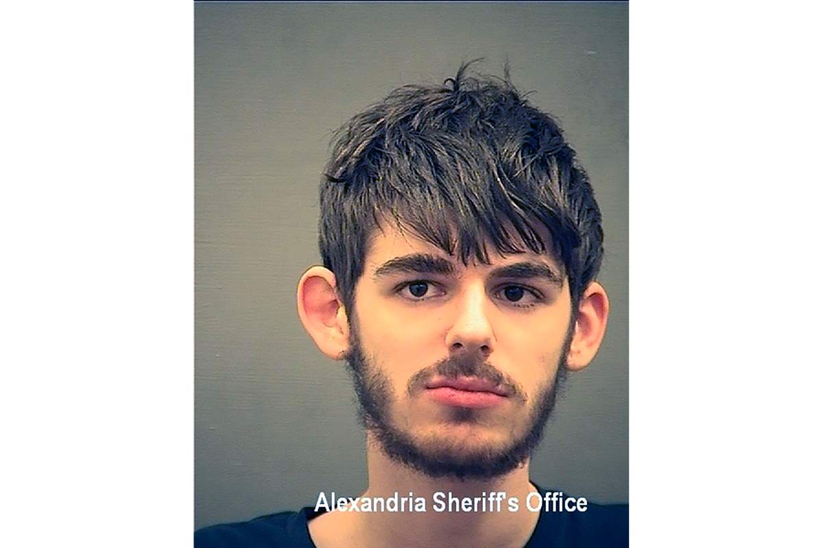 This photo provided by the Alexandria Sheriff’s Office, in Virginia, shows John William Kirby Kelley.