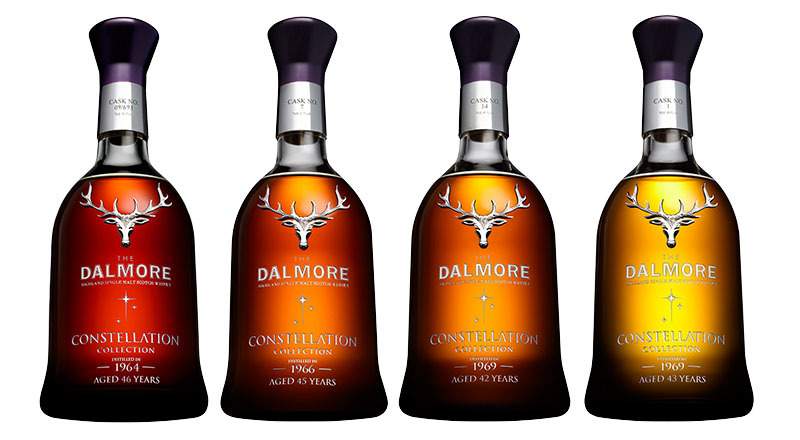The Dalmore Constellation Collection - THE 60s Set, featuring four of the world's rarest single malt whiskies.