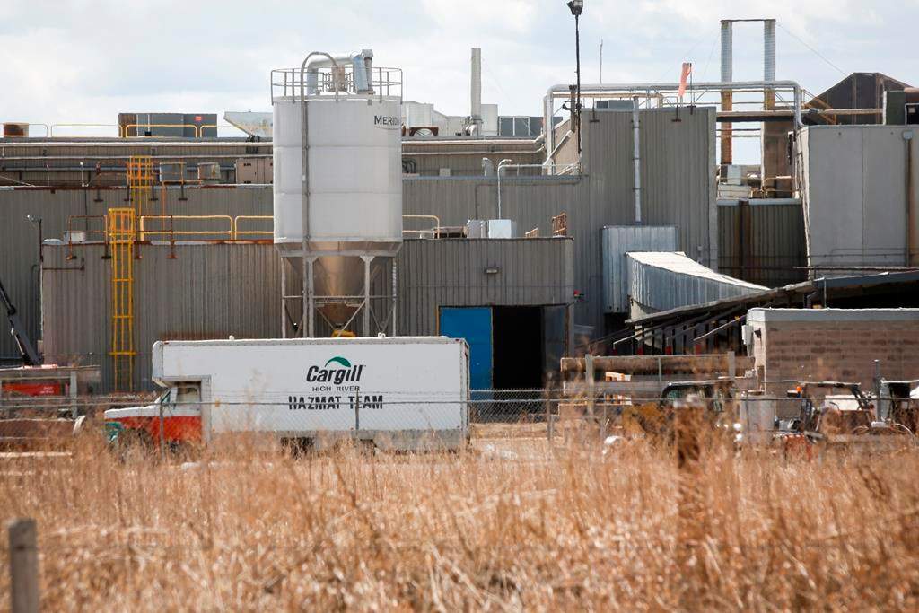 Cargill beef plant is shown in High River Alta., on Thursday, April 23, 2020.