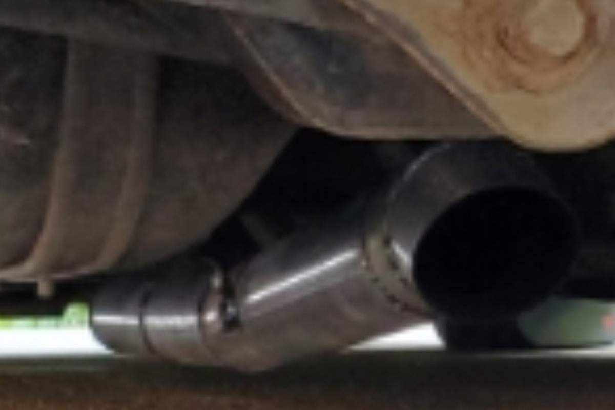 Waterloo Regional Police say the driver replaced his muffler with a dryer vent.