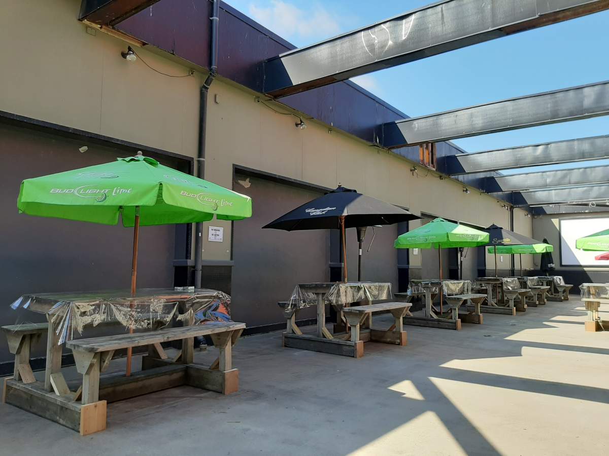 There will be screening and contact-tracing at picnic tables. .