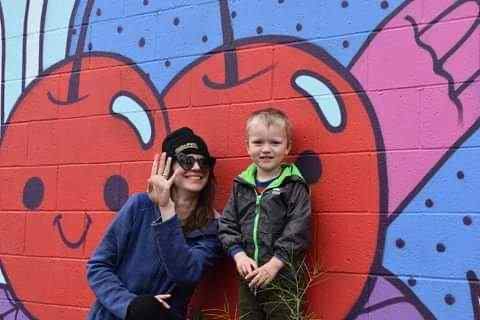 Eden Standing and her 4-year-old son Beck pose for a photo in Kelowna