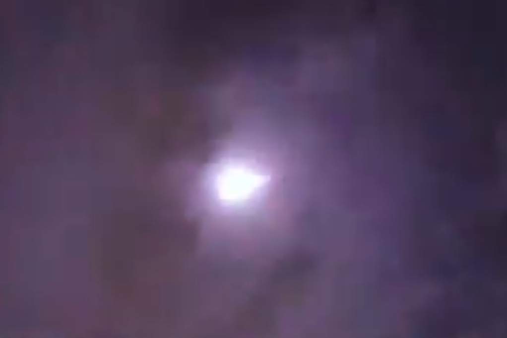 A fireball is shown in the sky over Tokyo, Japan, on July 2, 2020.