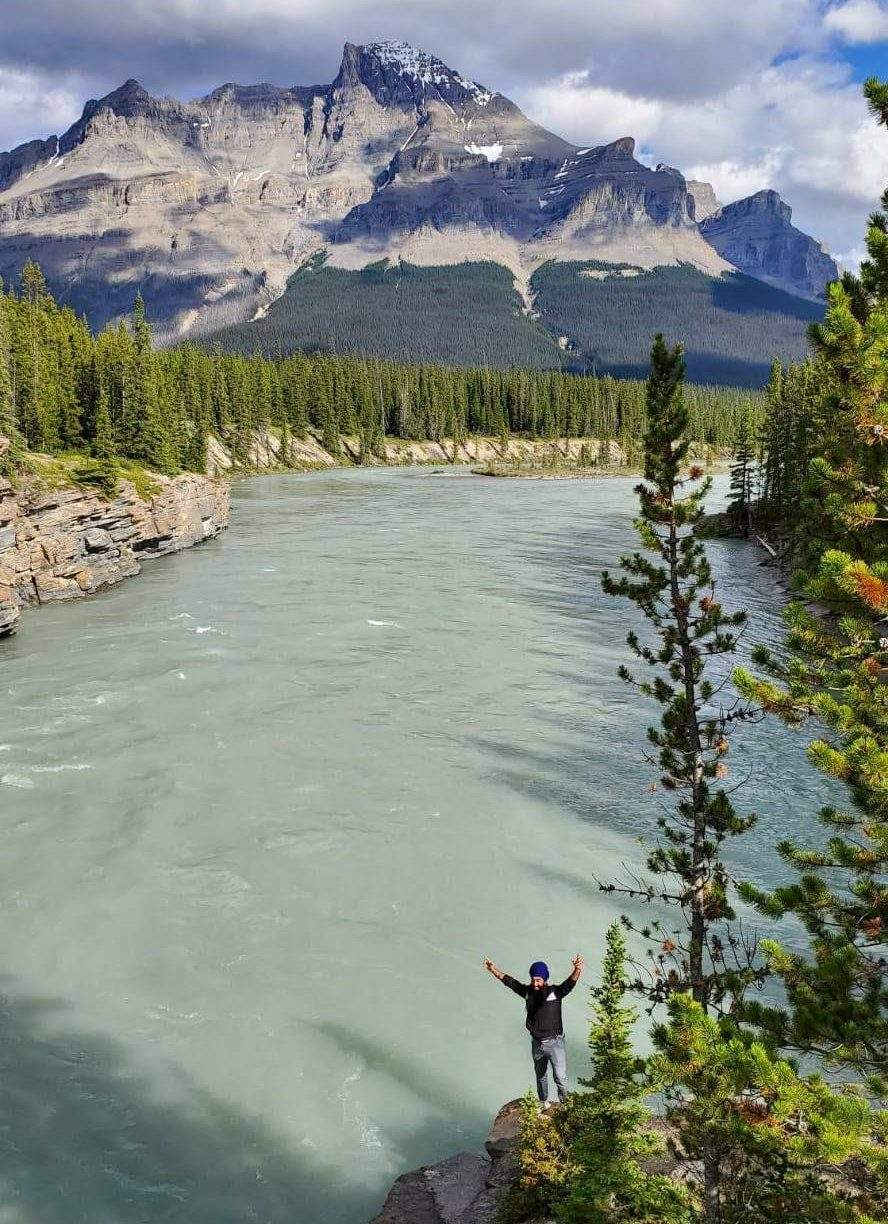 Gagandeep Singh Khalsa is pictured near the North Saskatchewan River in late July, 2020.