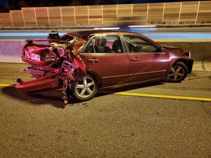 The scene of the crash on Highway 427.