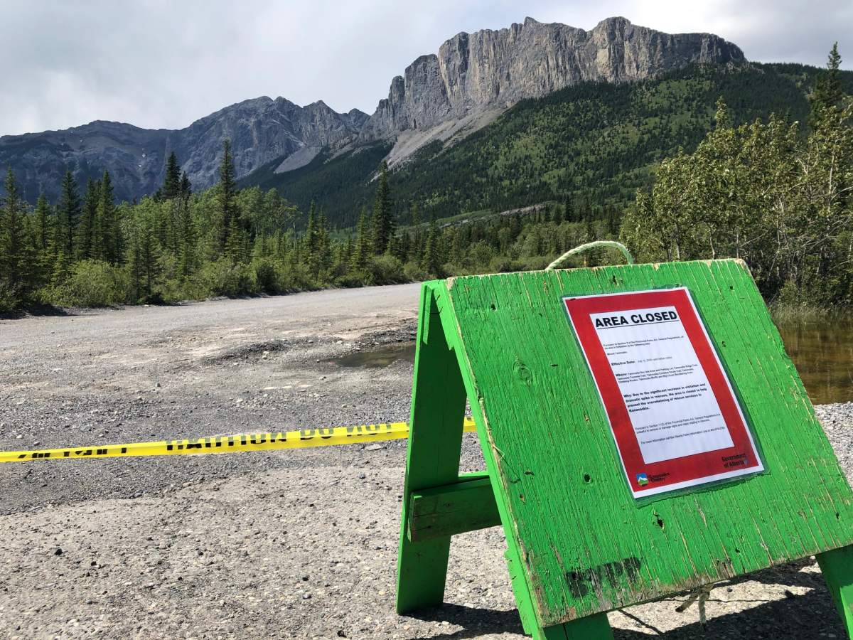 Mount Yamnuska in Kananaskis Country pictured on Sunday, July 12, 2020.