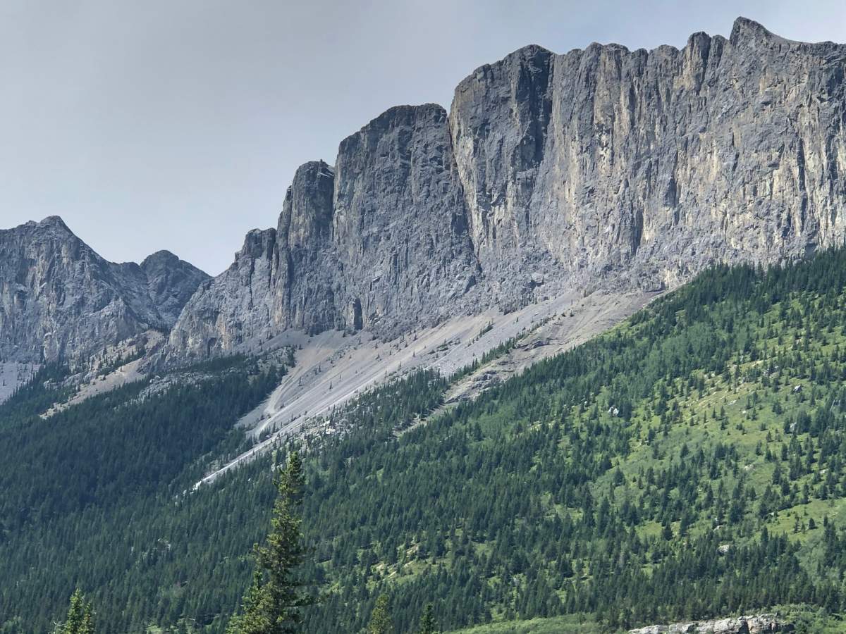 Mount Yamnuska in Kananaskis Country pictured on Sunday, July 12, 2020.