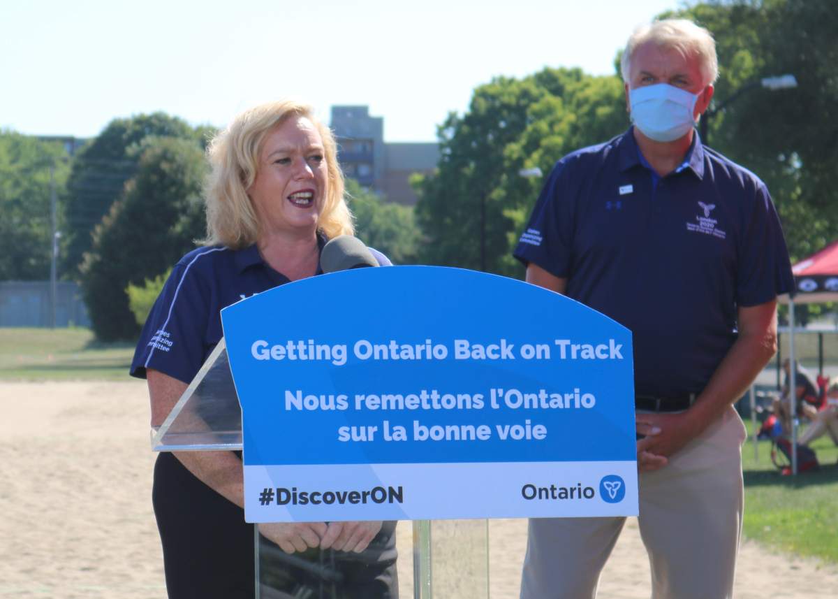 Lisa MacLeod, minister of heritage, sport, tourism and culture industries in London on July 31, 2020. 