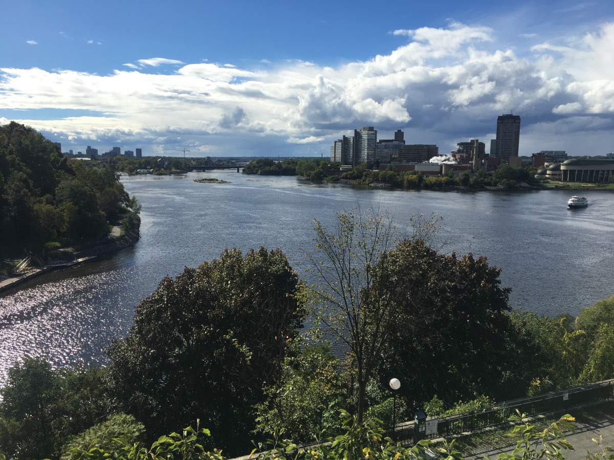 The Ottawa River, as seen from Major's Hill Park.
