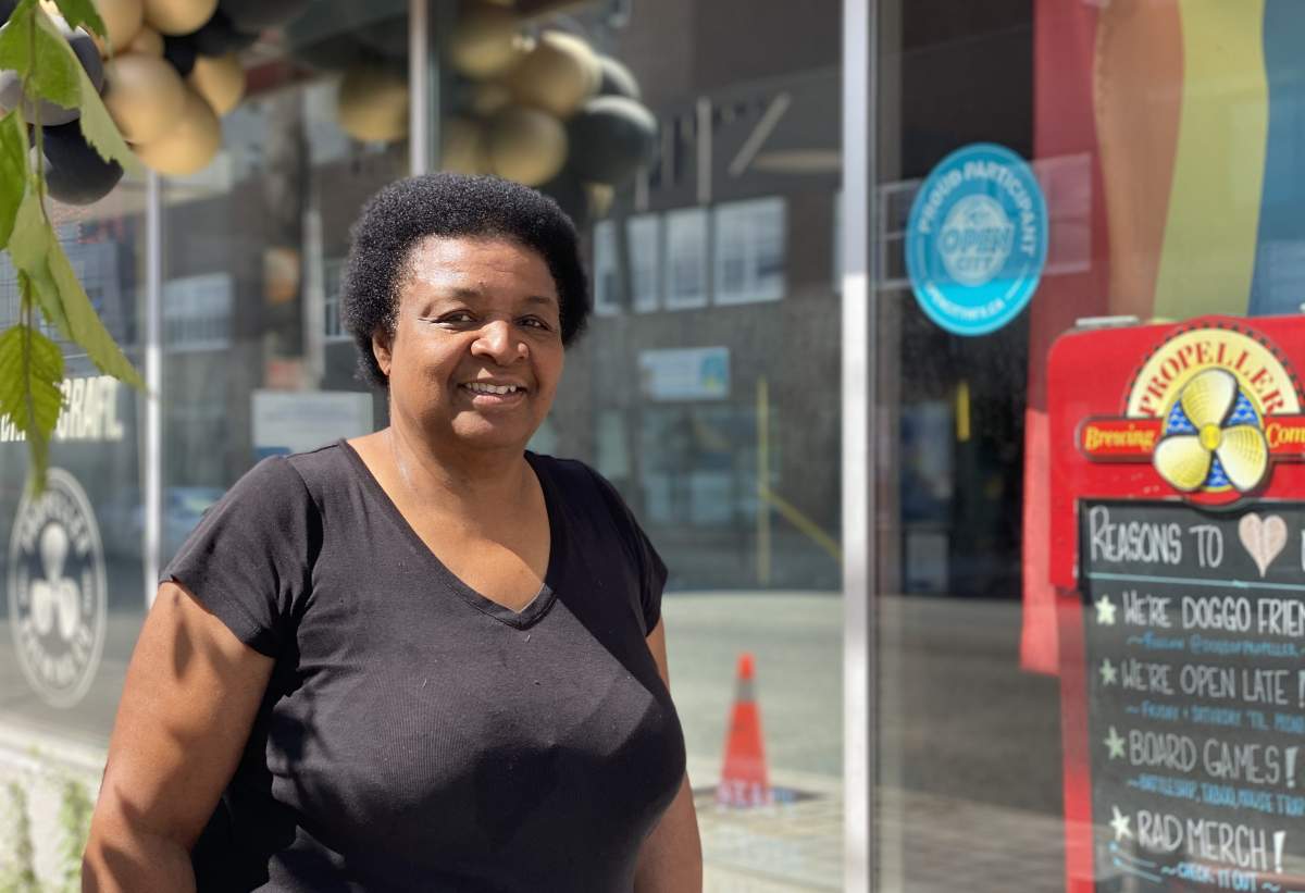 Shelley Mensah, owner of Hibiscus Specialty Foods, is taking part in the ‘Taking BLK Gottingen’ initiative aimed at supporting Black business in Halifax from the Propeller Brewing Co’s storefront.