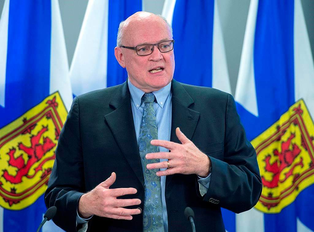 Dr. Robert Strang, chief medical officer of health, provides an update on health system preparations in Nova Scotia for COVID-19, in Halifax on March 6, 2020.