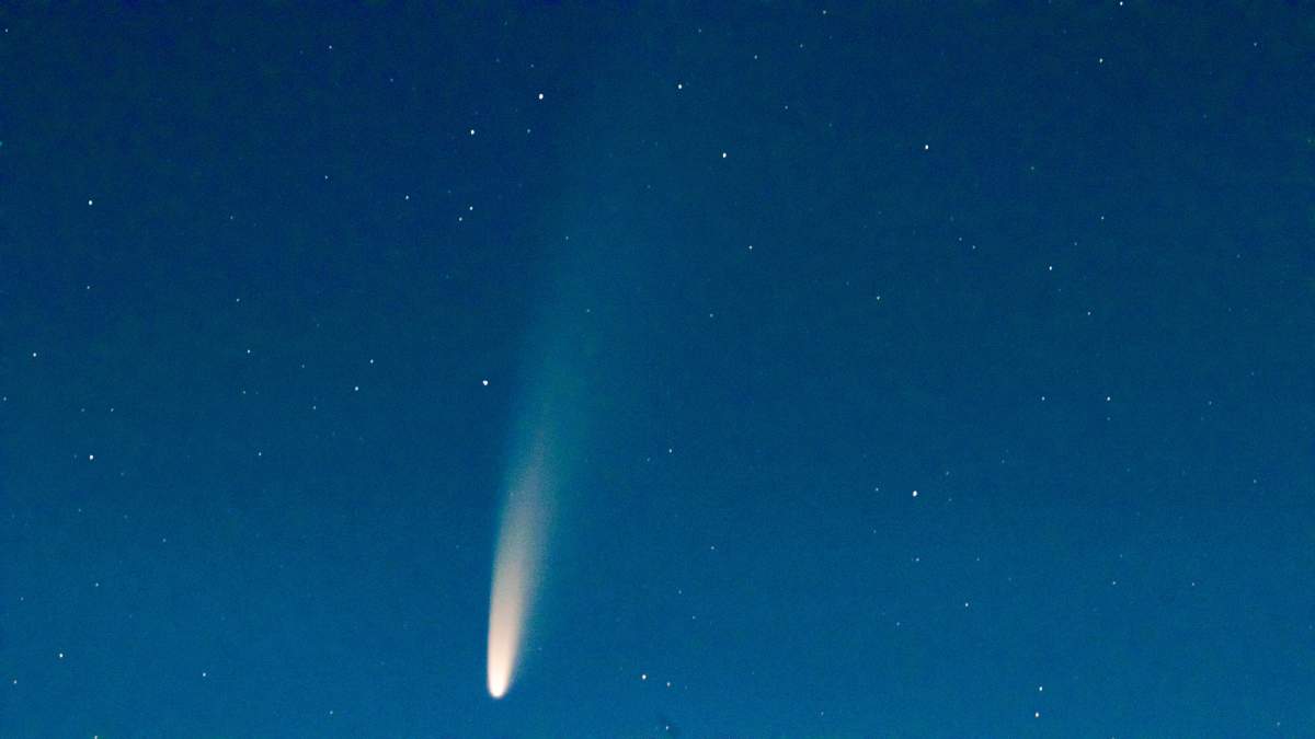 A shot of the NEOWISE comet taken in southern Alberta by Jordan Wiscombe.