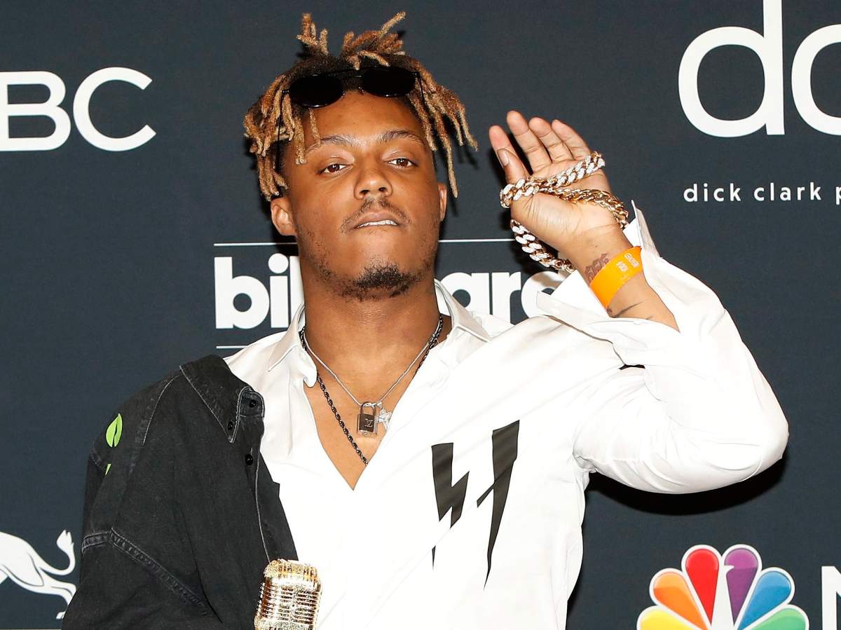 Juice WRLD poses with the Top New Artist Award in the press room at the 2019 Billboard Music Awards at the MGM Grand Garden Arena in Las Vegas, Nev., on May 1, 2019.