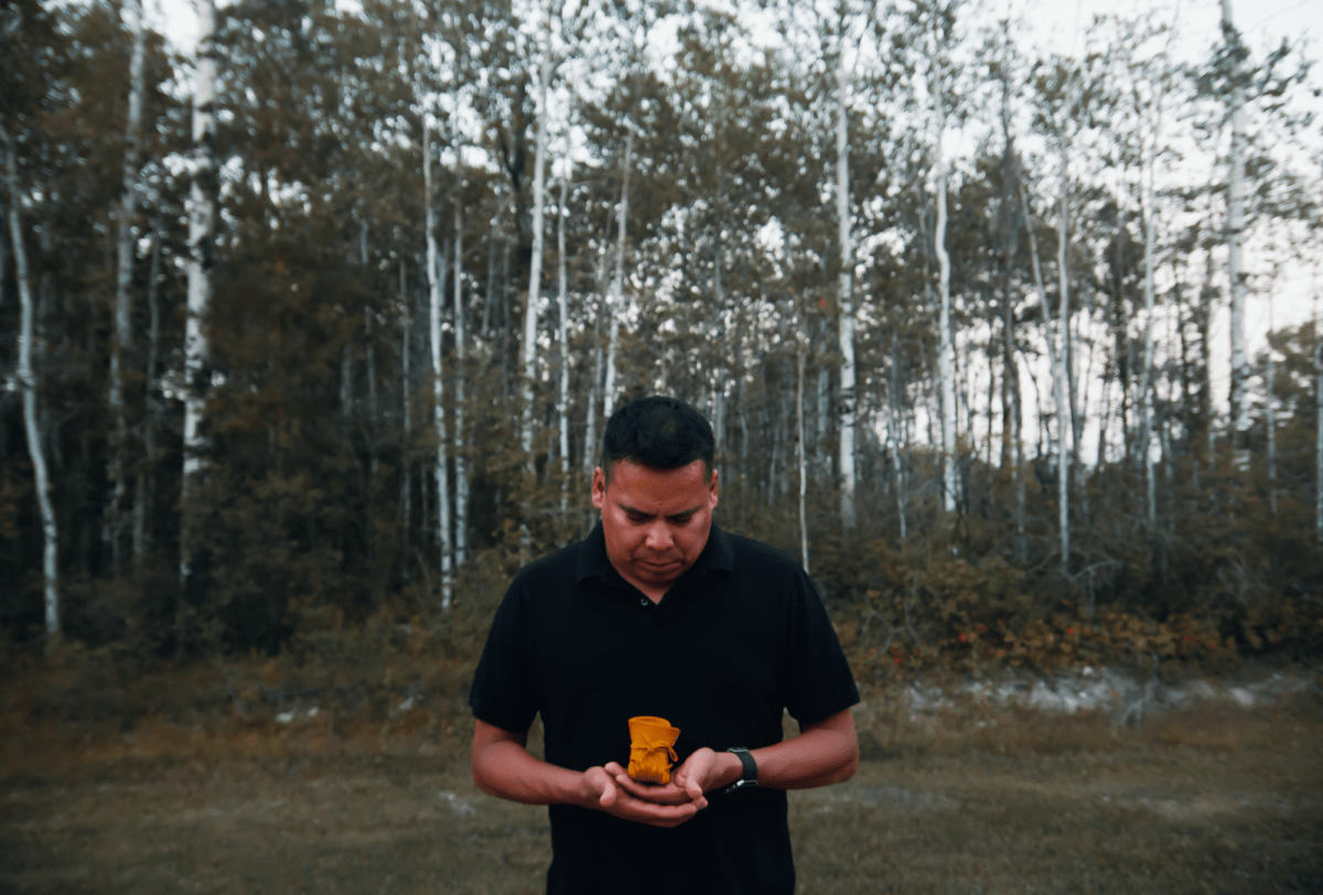 Bradford Bilodeau in a still from Lost Moccasin.