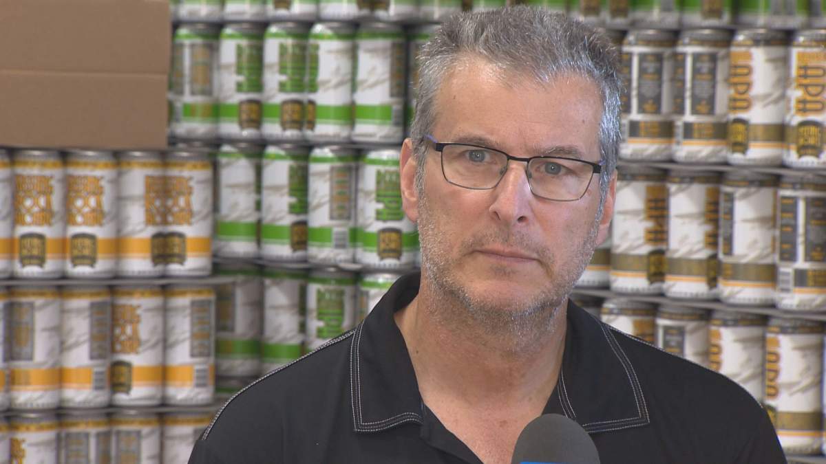 Marc Melanson, the owner of Flying Boats Brewing in Dieppe, N.B., says he’s been informed by a supplier that delays of at least one month would impact the shipment of beer cans he orders