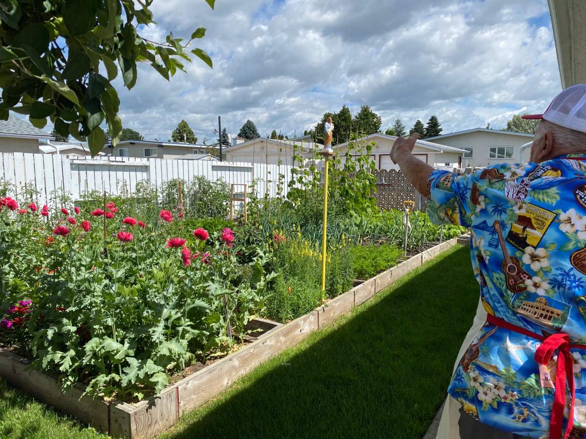Mariano Trivelin shows off his garden on July 14, 2020