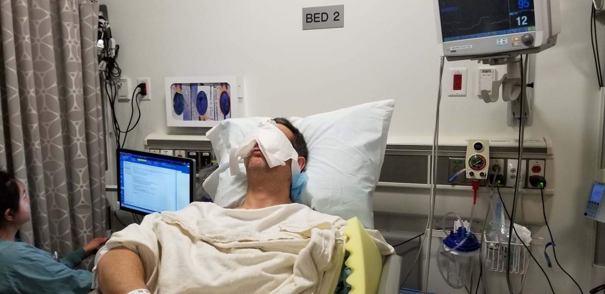 Mike, post-surgery.