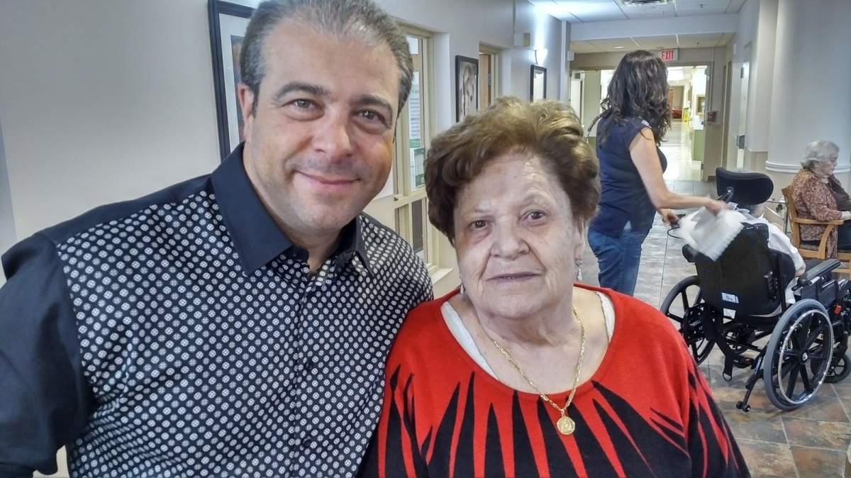 Nick Puopolo (left) and his mother Saveria Puopolo (right).