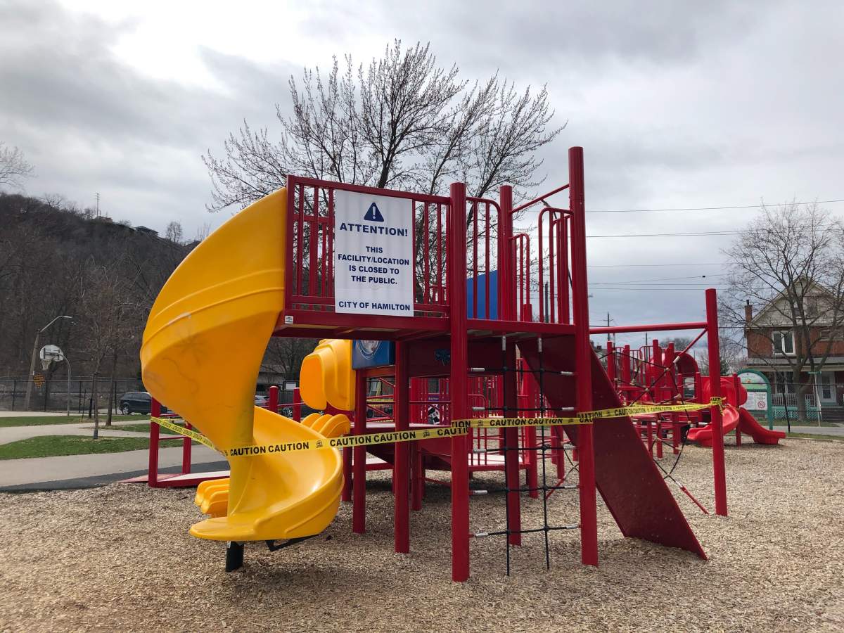 Hamilton closed down the city’s playgrounds at the end of March 2020 to prevent the spread of the coronavirus.