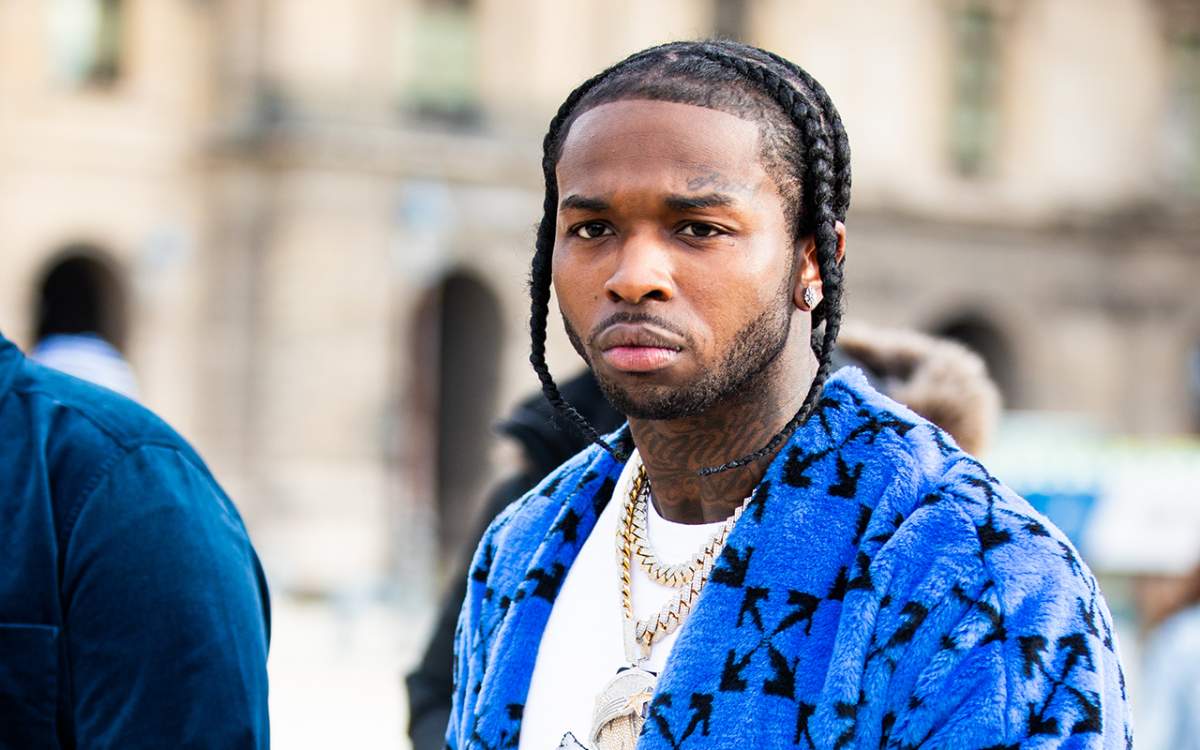 Rapper Pop Smoke  during Paris Fashion Week on Jan. 15, 2020. 