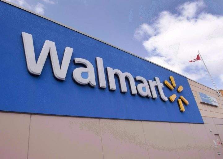 Signage at a Walmart store.