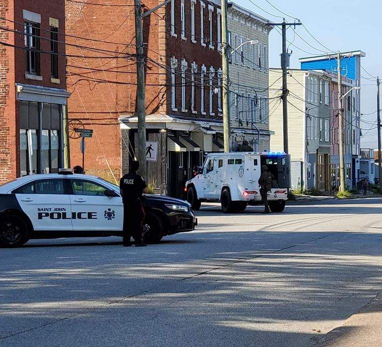 Police respond to a "situation" in Saint John on Friday, July 10, 2020. 