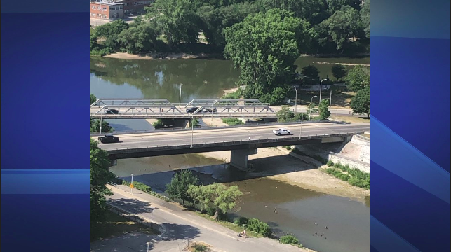 A photo was posted on Twitter Tuesday morning showing a section of the Thames River underneath a bridge in London. The bottom of the river was visible and appeared to be dried up. 