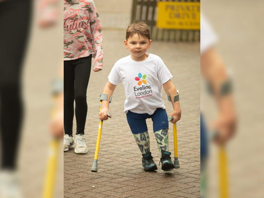 Tony Hudgell, 5, walked every day in June 2020 for a total of 10KM to raise money for the NHS.