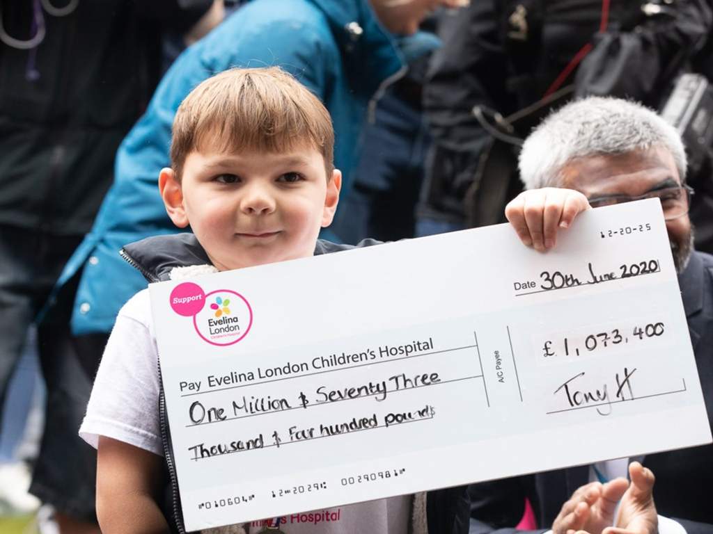 Tony Hudgell, 5, raised around CA$2 million for the NHS after walking every day of June on his new prosthetic legs.