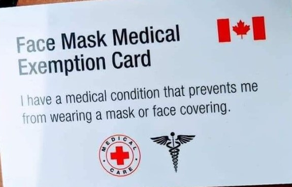 Coronavirus face mask exemption cards are being sold online. Experts say they’re fake - image