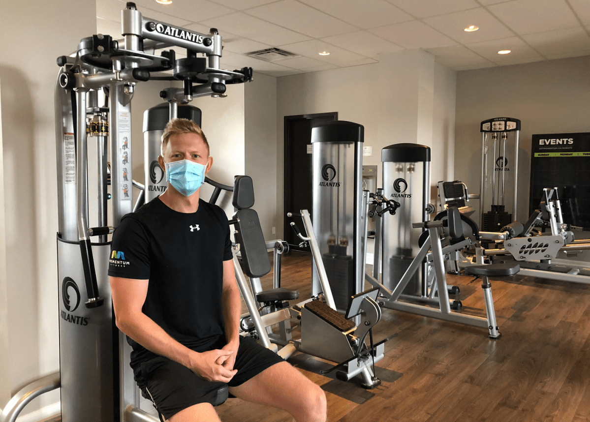 Tyler Ouwendyk of Momentum Fitness says only 8 members will be allowed in each Hamilton location at a time as part of Stage 3 of reopening.