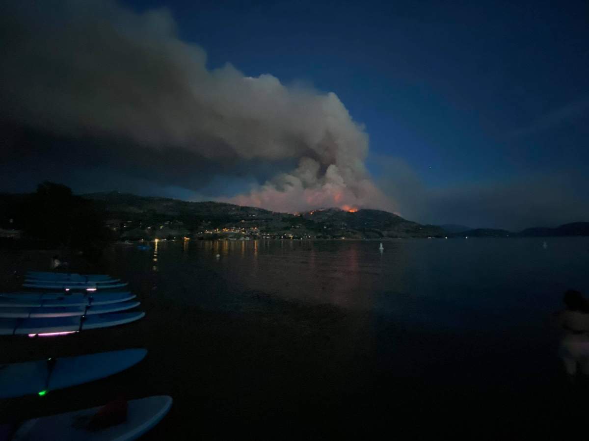 The Christie Mountain wildfire Tuesday evening. Courtesy: Zachary Brown-Semotiuk